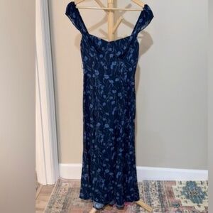 Reformation Bryson Dress In Georgia Blue, brand new, never worn, no flaws.